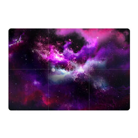 Магнитный плакат 3Х2 с принтом Космическое небо в Петрозаводске, Полимерный материал с магнитным слоем | 6 деталей размером 9*9 см | арт | звёзды | космос | облако | сияние | туманность | яркие цвета