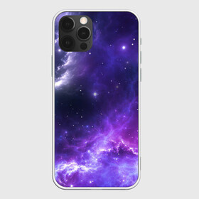 Чехол для iPhone 12 Pro с принтом Космическое небо в Петрозаводске, силикон | область печати: задняя сторона чехла, без боковых панелей | Тематика изображения на принте: арт | белый | бирюзовый | звёзды | космос | облако | розовый | синий | сияние | тёмный | туманность | фиолетовый | яркие цвета