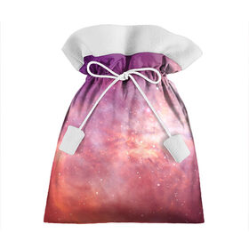 Подарочный 3D мешок с принтом Космическое небо в Петрозаводске, 100% полиэстер | Размер: 29*39 см | арт | желтый | звёзды | космос | облако | оранжевый | розовый | сияние | туманность | фиолетовый | яркие цвета
