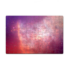 Пазл магнитный 126 элементов с принтом Космическое небо в Петрозаводске, полимерный материал с магнитным слоем | 126 деталей, размер изделия —  180*270 мм | Тематика изображения на принте: арт | желтый | звёзды | космос | облако | оранжевый | розовый | сияние | туманность | фиолетовый | яркие цвета