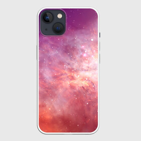Чехол для iPhone 13 с принтом Космическое небо в Петрозаводске,  |  | Тематика изображения на принте: арт | желтый | звёзды | космос | облако | оранжевый | розовый | сияние | туманность | фиолетовый | яркие цвета