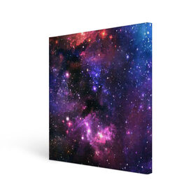 Холст квадратный с принтом Космическое небо в Петрозаводске, 100% ПВХ |  | арт | звёзды | космос | красный | облако | розовый | синий | сияние | темный | туманность | фиолетовый | яркие цвета