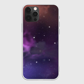 Чехол для iPhone 12 Pro с принтом Космические туманности в Петрозаводске, силикон | область печати: задняя сторона чехла, без боковых панелей | Тематика изображения на принте: арт | звёзды | космос | красный | облако | оранжевый | розовый | синий | сияние | темный | туманность | фиолетовый | черный | яркие цвета