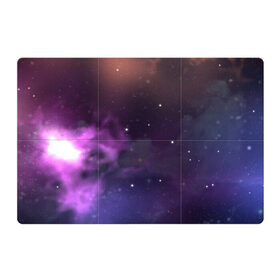 Магнитный плакат 3Х2 с принтом Космические туманности в Петрозаводске, Полимерный материал с магнитным слоем | 6 деталей размером 9*9 см | арт | звёзды | космос | красный | облако | оранжевый | розовый | синий | сияние | темный | туманность | фиолетовый | черный | яркие цвета