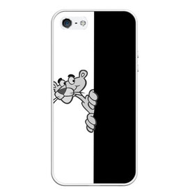 Чехол для iPhone 5/5S матовый с принтом Пантера в Петрозаводске, Силикон | Область печати: задняя сторона чехла, без боковых панелей | мультик | мультфильм | пантера | персонаж | розовая пантера