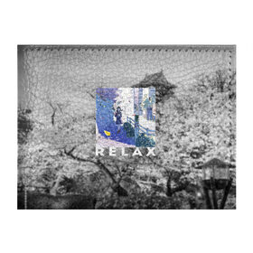 Обложка для студенческого билета с принтом Relax в Петрозаводске, натуральная кожа | Размер: 11*8 см; Печать на всей внешней стороне | Тематика изображения на принте: аниме | миядзаки | потерялся | сакура | цитаты | япония