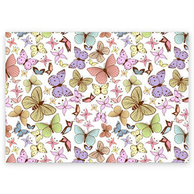 Поздравительная открытка с принтом Яркие бабочки в Петрозаводске, 100% бумага | плотность бумаги 280 г/м2, матовая, на обратной стороне линовка и место для марки
 | бабочка | бабочки | много бабочек | насекомое | насекомые | разноцветные бабочки | разные | разные бабочки | цветные бабочки