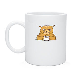 Кружка с принтом Grumpy Cat Coffee в Петрозаводске, керамика | объем — 330 мл, диаметр — 80 мм. Принт наносится на бока кружки, можно сделать два разных изображения | Тематика изображения на принте: cat | coffee | grumpy | hot | kitten | kitty | pussycat | ароматный | горячий | грампи | злой | киса | кот | котик | котэ | кофе | кофеек | кошка | кружка | милый | не выспался | недовольный | прикол | сердитый | сонный | чашка