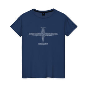 Женская футболка хлопок с принтом Cirrus - авиационный алфавит в Петрозаводске, 100% хлопок | прямой крой, круглый вырез горловины, длина до линии бедер, слегка спущенное плечо | авиация | самолет | цирус