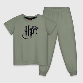 Детская пижама хлопок с принтом Harry Potter Logo в Петрозаводске, 100% хлопок |  брюки и футболка прямого кроя, без карманов, на брюках мягкая резинка на поясе и по низу штанин
 | harry potter | vdosadir | гарри поттер | джоан роулинг