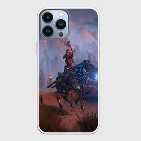 Чехол для iPhone 13 Pro Max с принтом Horizon Zero Dawn в Петрозаводске,  |  | aloy | antasy girl | art | artwork | digital art | fantasy | horizon | horizon: zero dawn | landscape | tallneck | warrior fantasy | weapon | zero dawn