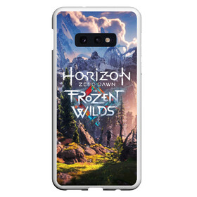 Чехол для Samsung S10E с принтом Horizon Zero Dawn в Петрозаводске, Силикон | Область печати: задняя сторона чехла, без боковых панелей | aloy | antasy girl | art | artwork | digital art | fantasy | horizon | horizon: zero dawn | landscape | tallneck | warrior fantasy | weapon | zero dawn