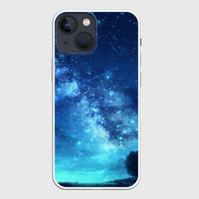 Чехол для iPhone 13 mini с принтом Синяя Небо в Петрозаводске,  |  | blue | sky | звездное небо | звезды | космическое | красота | небо | ночь | синий