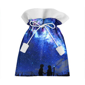 Подарочный 3D мешок с принтом Ночное Небо в Петрозаводске, 100% полиэстер | Размер: 29*39 см | blue | sky | башни | звездное небо | звезды | космическое | красота | небо | ночь | синий