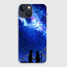 Чехол для iPhone 13 mini с принтом Ночное  Небо в Петрозаводске,  |  | blue | sky | башни | звездное небо | звезды | космическое | красота | небо | ночь | синий