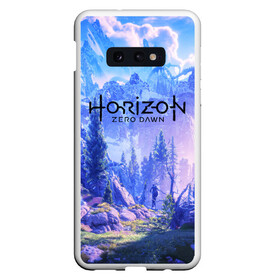 Чехол для Samsung S10E с принтом Horizon Zero Dawn в Петрозаводске, Силикон | Область печати: задняя сторона чехла, без боковых панелей | aloy | antasy girl | art | artwork | digital art | fantasy | horizon | horizon: zero dawn | landscape | tallneck | warrior fantasy | weapon | zero dawn