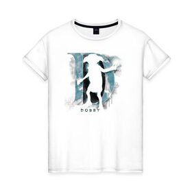 Женская футболка хлопок с принтом Dobby в Петрозаводске, 100% хлопок | прямой крой, круглый вырез горловины, длина до линии бедер, слегка спущенное плечо | dobby | harry potter | vdosadir | гарри поттер | джоан роулинг | добби