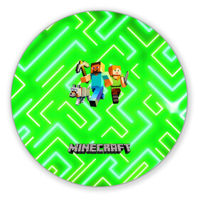 Коврик для мышки круглый с принтом Майнкрафт / Minecraft в Петрозаводске, резина и полиэстер | круглая форма, изображение наносится на всю лицевую часть | alex | creeper | dungeons | minecraft | piggy | steve | алекс | бой | гаст | герои | детские | зелень | зомби | крипер | логотипигры | майнкрафт | мобы | неоновый | песочница | пигги | пиксельный | подземелья | популярные