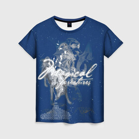 Женская футболка 3D с принтом Magical Creatures в Петрозаводске, 100% полиэфир ( синтетическое хлопкоподобное полотно) | прямой крой, круглый вырез горловины, длина до линии бедер | dobby | harry potter | vdosadir | гарри поттер | джоан роулинг | добби