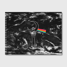 Альбом для рисования с принтом Dark Side of the Moon Stick в Петрозаводске, 100% бумага
 | матовая бумага, плотность 200 мг. | anime | japan | manga | pink floyd | sailor moon | аниме | девочка | девушка | луна | лунная призма | манга | сейлор мун | сэйлор мун | япония