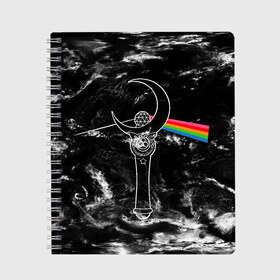 Тетрадь с принтом Dark Side of the Moon Stick в Петрозаводске, 100% бумага | 48 листов, плотность листов — 60 г/м2, плотность картонной обложки — 250 г/м2. Листы скреплены сбоку удобной пружинной спиралью. Уголки страниц и обложки скругленные. Цвет линий — светло-серый
 | anime | japan | manga | pink floyd | sailor moon | аниме | девочка | девушка | луна | лунная призма | манга | сейлор мун | сэйлор мун | япония