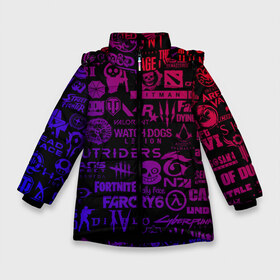 Зимняя куртка для девочек 3D с принтом Лучшие Игры 2014-2021 в Петрозаводске, ткань верха — 100% полиэстер; подклад — 100% полиэстер, утеплитель — 100% полиэстер. | длина ниже бедра, удлиненная спинка, воротник стойка и отстегивающийся капюшон. Есть боковые карманы с листочкой на кнопках, утяжки по низу изделия и внутренний карман на молнии. 

Предусмотрены светоотражающий принт на спинке, радужный светоотражающий элемент на пуллере молнии и на резинке для утяжки. | brawl stars | crysis | cs.csgo.fortnite | cyberpunk | cyberpunk2077 | diablo | doom | dota | dota 2 | gta | minecraft | resident evil | sally face | sans | stalker | the last | the witcher | undertale | valorant | watch dogs | wot | бравл | 