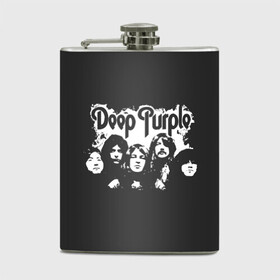 Фляга с принтом Deep Purple в Петрозаводске, металлический корпус | емкость 0,22 л, размер 125 х 94 мм. Виниловая наклейка запечатывается полностью | Тематика изображения на принте: album | deep | hard | metal | purple | rock | альбом | британия | группа | метал | рок | хард | хеви