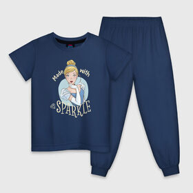 Детская пижама хлопок с принтом Золушка в Петрозаводске, 100% хлопок |  брюки и футболка прямого кроя, без карманов, на брюках мягкая резинка на поясе и по низу штанин
 | cinderella | disney princess | vdkimel | золушка