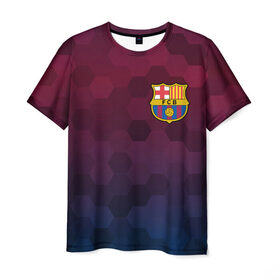 Мужская футболка 3D с принтом Barcelona в Петрозаводске, 100% полиэфир | прямой крой, круглый вырез горловины, длина до линии бедер | barcelona | barselona | futbol club | барса | барселона | лионель месси | люблю футбол | месси | сине гранатовые | фанат | фк барселона | форма | форма игроков | футбол | футбольный клуб | эмблема | эмблема клуба