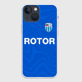 Чехол для iPhone 13 mini с принтом РОТОР Волгоград в Петрозаводске,  |  | fc | football club | rotor | rotor volgograd | sport | vlg | volgograd | волгоград | ротор | ротор волгоград | униформа | фирменые цвета | фк | форма | футбольная | футбольная форма ротор