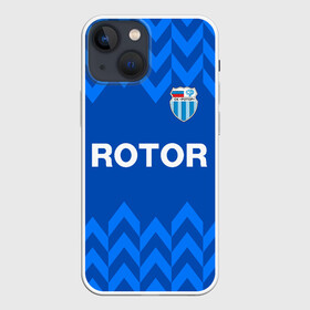 Чехол для iPhone 13 mini с принтом РОТОР Волгоград в Петрозаводске,  |  | fc | football club | rotor | rotor volgograd | sport | vlg | volgograd | волгоград | ротор | ротор волгоград | униформа | фирменые цвета | фк | форма | футбольная | футбольная форма ротор