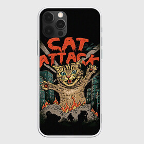 Чехол для iPhone 12 Pro Max с принтом Нападение гигантского котика в Петрозаводске, Силикон |  | attack | attacks | big | cat | cats | catzilla | city | cute | flame | flames | kaiju | kitten | kitty | атака | атакует | большой | город | кайдзю | катастрофа | кот | котенок | котзилла | котик | котострофа | милый | нападает | огонь | огро