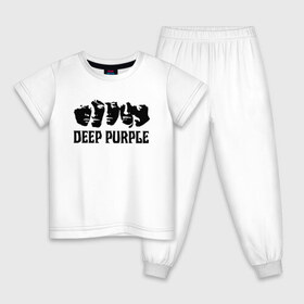 Детская пижама хлопок с принтом Deep Purple в Петрозаводске, 100% хлопок |  брюки и футболка прямого кроя, без карманов, на брюках мягкая резинка на поясе и по низу штанин
 | deep purple | альбом | гловер | группа | дееп | деп | ди | дип | диперпл | дипперпл | иэн гиллан | иэн пэйс | лого | логотип | метал | морс | пепл | перпл | прогрессивный | психоделический | рок | символ | хард