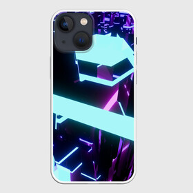 Чехол для iPhone 13 mini с принтом Blue Neons в Петрозаводске,  |  | blue | cyberpunk2077 | girl | neon | неон | неоновая