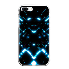 Чехол для iPhone 7Plus/8 Plus матовый с принтом Neon Lights в Петрозаводске, Силикон | Область печати: задняя сторона чехла, без боковых панелей | blue | cyberpunk2077 | girl | neon | неон | неоновая
