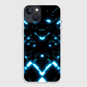 Чехол для iPhone 13 с принтом Neon Lights в Петрозаводске,  |  | Тематика изображения на принте: blue | cyberpunk2077 | girl | neon | неон | неоновая