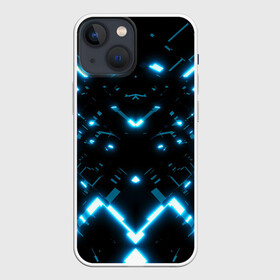 Чехол для iPhone 13 mini с принтом Neon Lights в Петрозаводске,  |  | blue | cyberpunk2077 | girl | neon | неон | неоновая