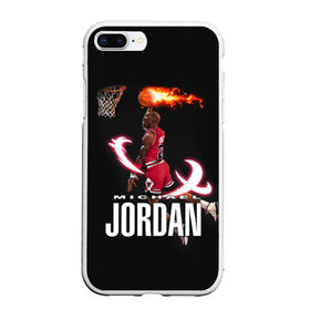 Чехол для iPhone 7Plus/8 Plus матовый с принтом MICHAEL JORDAN в Петрозаводске, Силикон | Область печати: задняя сторона чехла, без боковых панелей | jordan | michael | michael jordan | nba | баскетбол | баскетболист | джордан | защитник | майкл | майкл джордан | нба