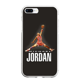 Чехол для iPhone 7Plus/8 Plus матовый с принтом MICHAEL JORDAN в Петрозаводске, Силикон | Область печати: задняя сторона чехла, без боковых панелей | jordan | michael | michael jordan | nba | баскетбол | баскетболист | джордан | защитник | майкл | майкл джордан | нба