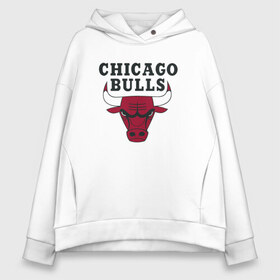 Женское худи Oversize хлопок с принтом Chicago Bulls в Петрозаводске, френч-терри — 70% хлопок, 30% полиэстер. Мягкий теплый начес внутри —100% хлопок | боковые карманы, эластичные манжеты и нижняя кромка, капюшон на магнитной кнопке | jordan | michael | michael jordan | баскетбол | джордан | майкл | стиль