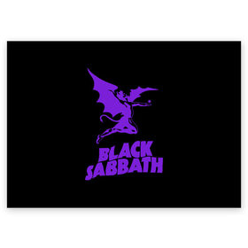 Поздравительная открытка с принтом Black Sabbath в Петрозаводске, 100% бумага | плотность бумаги 280 г/м2, матовая, на обратной стороне линовка и место для марки
 | Тематика изображения на принте: black sabbath | hard rock | heavy metal | блэк сабат | группы | метал | музыка | оззи осборн | рок | хард рок | хэви метал