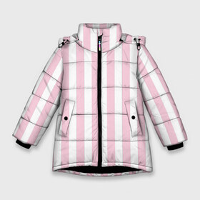 Зимняя куртка для девочек 3D с принтом Розовые линии в Петрозаводске, ткань верха — 100% полиэстер; подклад — 100% полиэстер, утеплитель — 100% полиэстер. | длина ниже бедра, удлиненная спинка, воротник стойка и отстегивающийся капюшон. Есть боковые карманы с листочкой на кнопках, утяжки по низу изделия и внутренний карман на молнии. 

Предусмотрены светоотражающий принт на спинке, радужный светоотражающий элемент на пуллере молнии и на резинке для утяжки. | белый | линии | розовый | светло розовый | светлый