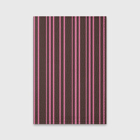 Обложка для паспорта матовая кожа с принтом Чёрно-розовые линии в Петрозаводске, натуральная матовая кожа | размер 19,3 х 13,7 см; прозрачные пластиковые крепления | вертикальные линии | вертикальный рисунок | линии | розовый | чёрный