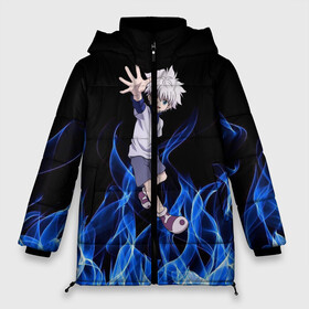 Женская зимняя куртка 3D с принтом Killua Zoldyck Blue Fire в Петрозаводске, верх — 100% полиэстер; подкладка — 100% полиэстер; утеплитель — 100% полиэстер | длина ниже бедра, силуэт Оверсайз. Есть воротник-стойка, отстегивающийся капюшон и ветрозащитная планка. 

Боковые карманы с листочкой на кнопках и внутренний карман на молнии | hunter  hunter | алая иллюзия | гон фрикс | курапика | леорио | молния | огонь | охотник х охотник | персонажи | последняя миссия | хантер | хантер икс хантер | хантер х хантер | хисока