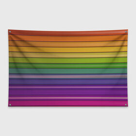 Флаг-баннер с принтом Радужные линии в Петрозаводске, 100% полиэстер | размер 67 х 109 см, плотность ткани — 95 г/м2; по краям флага есть четыре люверса для крепления | вертикальные линии | вертикальный рисунок | линии | радуга | цвета | яркие цвета