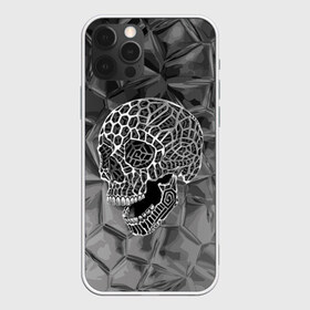 Чехол для iPhone 12 Pro Max с принтом Cell skull в Петрозаводске, Силикон |  | cell | grin | jaw | metal | skull | teeth | зубы | металл | оскал | пасть | соты | череп