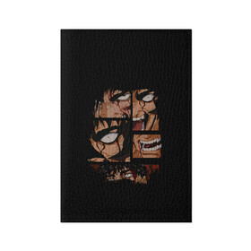 Обложка для паспорта матовая кожа с принтом Берсерк  в Петрозаводске, натуральная матовая кожа | размер 19,3 х 13,7 см; прозрачные пластиковые крепления | Тематика изображения на принте: anime | berserk | аниме | берсерк | глаза | гнев | злой | зубы | манга | персонаж