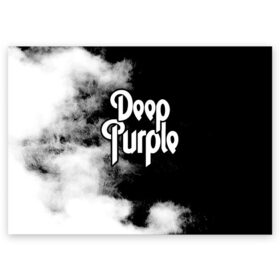 Поздравительная открытка с принтом Deep Purple в Петрозаводске, 100% бумага | плотность бумаги 280 г/м2, матовая, на обратной стороне линовка и место для марки
 | Тематика изображения на принте: deep purple | альбом | гловер | группа | дееп | деп | ди | дип | диперпл | дипперпл | иэн гиллан | иэн пэйс | лого | логотип | метал | морс | пепл | перпл | прогрессивный | психоделический | рок | символ | хард