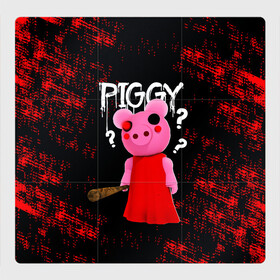 Магнитный плакат 3Х3 с принтом ROBLOX PIGGY - СВИНКА ПИГГИ в Петрозаводске, Полимерный материал с магнитным слоем | 9 деталей размером 9*9 см | Тематика изображения на принте: pig | piggy | roblox | игра | компьютерная игра | логотип | онлайн | онлайн игра | пигги | поросенок | роблакс | роблокс | свинка | свинья