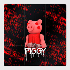 Магнитный плакат 3Х3 с принтом ROBLOX PIGGY - СВИНКА ПИГГИ в Петрозаводске, Полимерный материал с магнитным слоем | 9 деталей размером 9*9 см | Тематика изображения на принте: pig | piggy | roblox | игра | компьютерная игра | логотип | онлайн | онлайн игра | пигги | поросенок | роблакс | роблокс | свинка | свинья